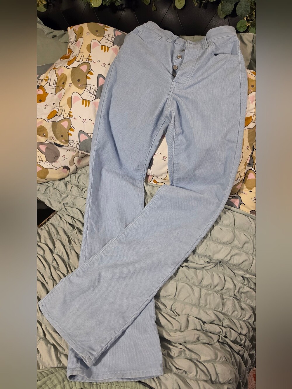 Light Blue Women’s Levi's Ribcage Boot corduroy pants